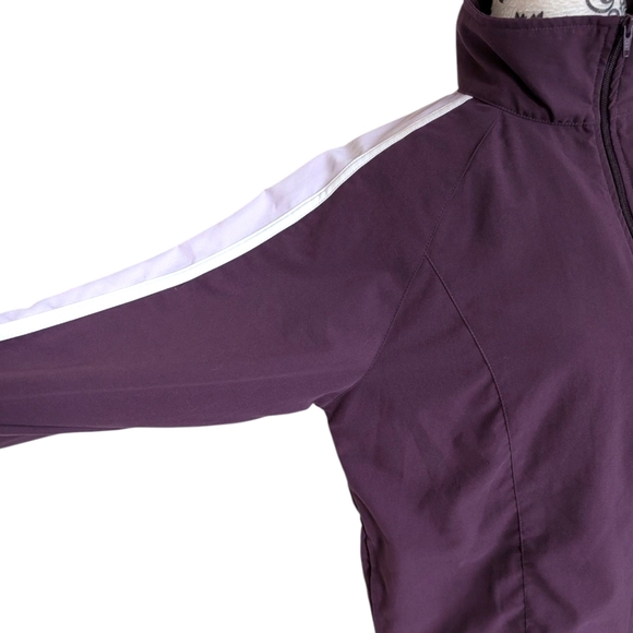 Nike Track Jacket Vintage Full Zip Long Sleeve Athletic Purple Stripe Women's M - Picture 4 of 15